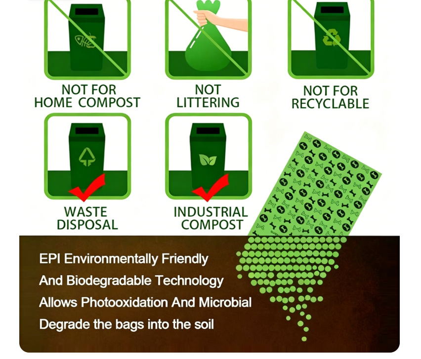 Biodegradable Dog Poop Bags, 8 Rolls 120 Bags
